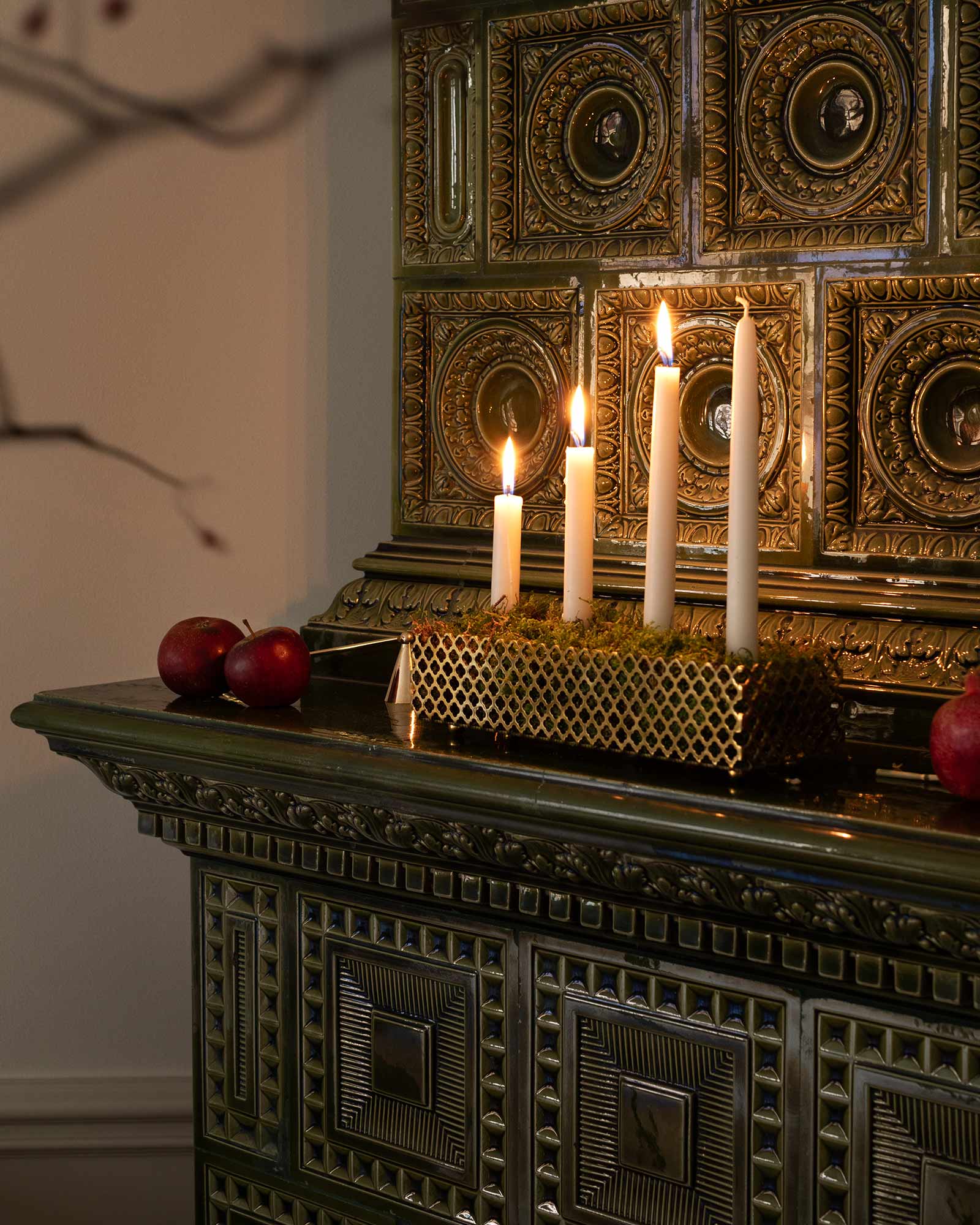 Adventsljusstake mässing - Klöver - Image 4
