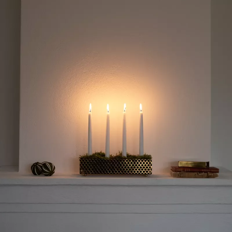 Adventsljusstake nickel - Klöver - Image 3