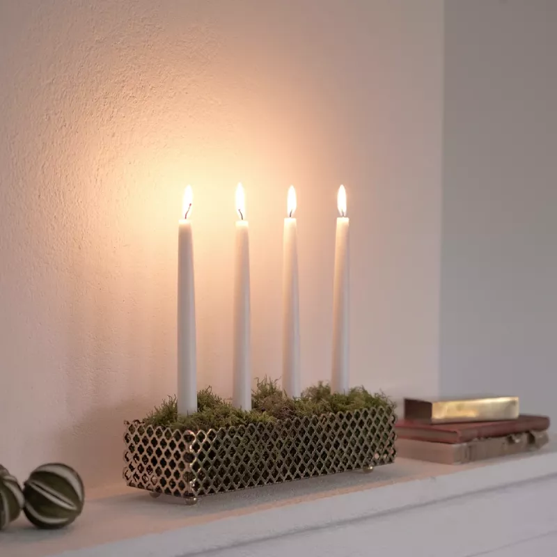 Adventsljusstake nickel - Klöver - Image 4