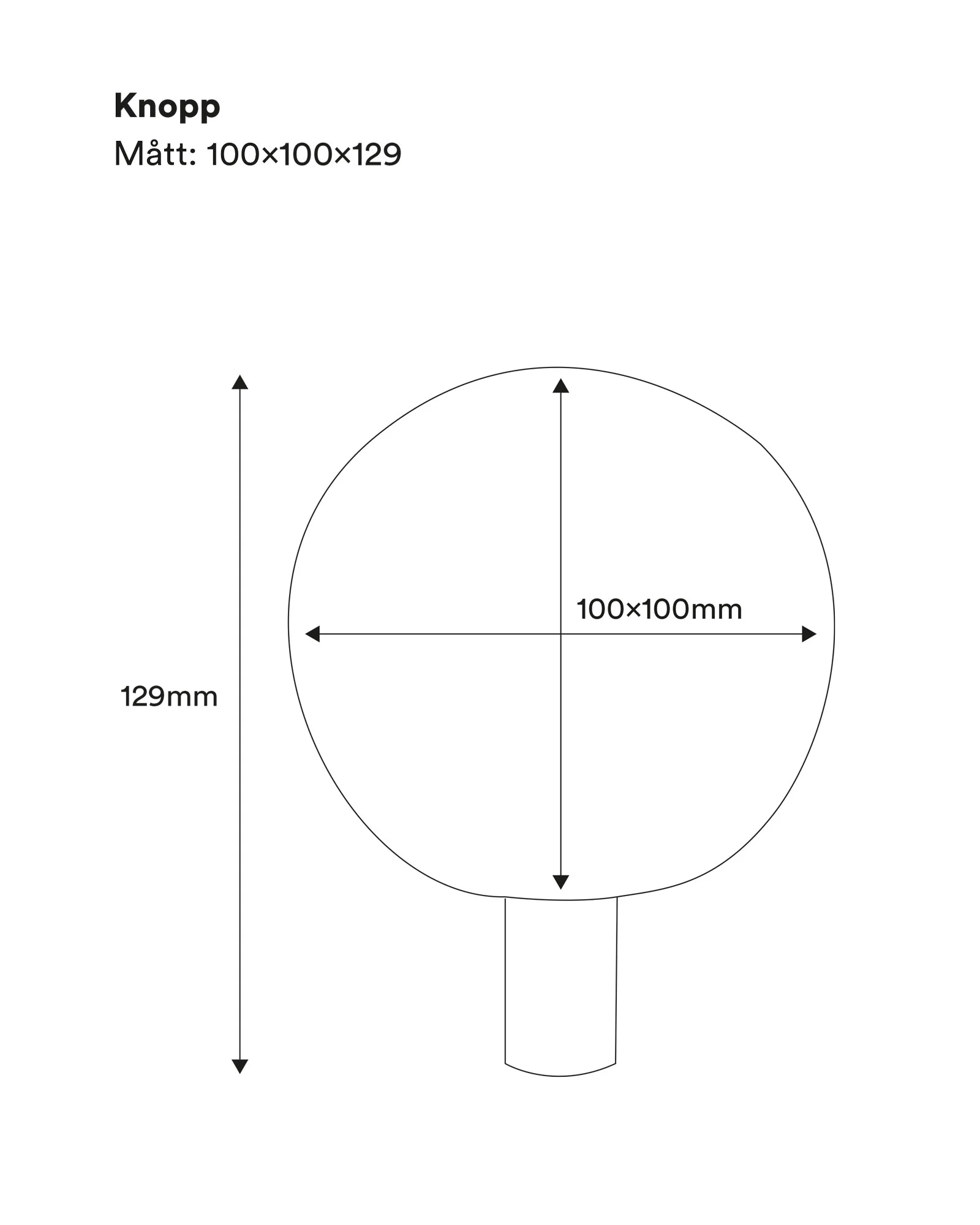 Ändknopp till stolpe - 90 x 100 mm - Image 3