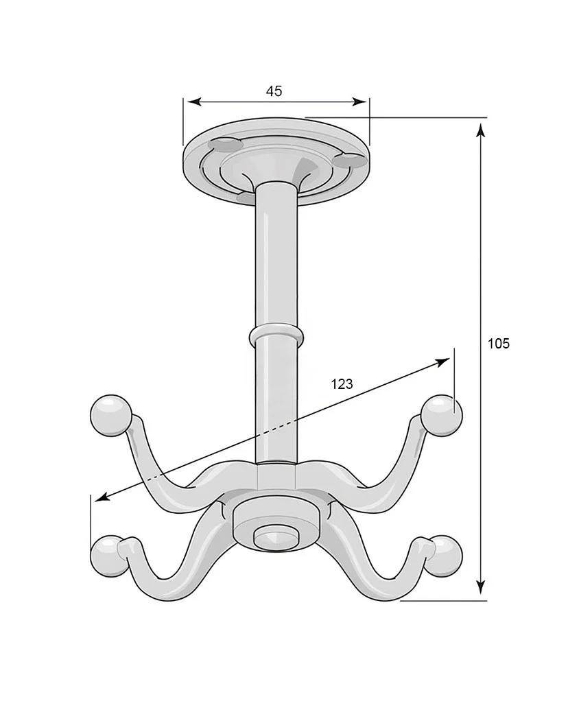 Ankarkrok - Fyrarmad snurrkrok NĂŠsman N:o 193 - MĂ€ssing - Image 2