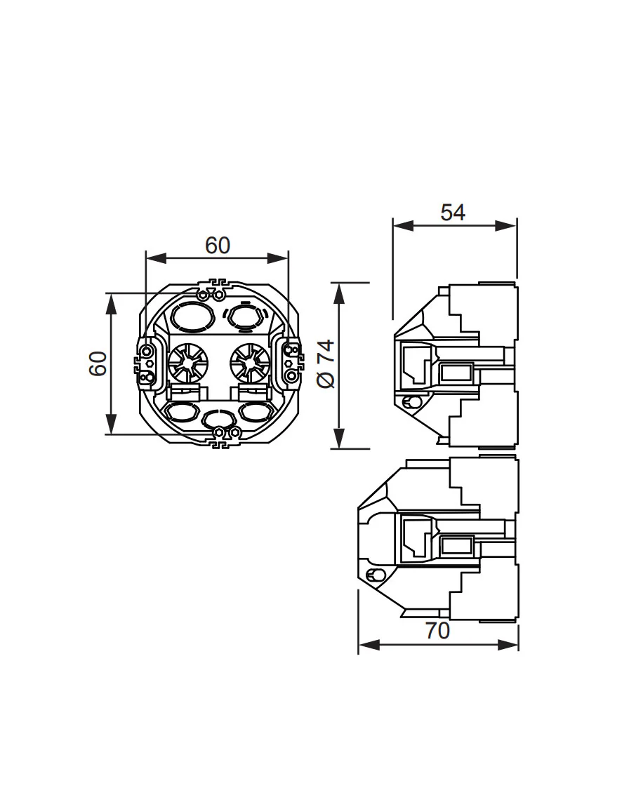 Apparatdosa ABB - Renoveringsdosa AUS74 D=74mm stÀllbart djup - Image 2
