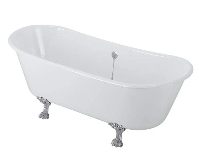 Badkar gjutjärn - Princess 170 cm, vit (utan fötter) - Image 3
