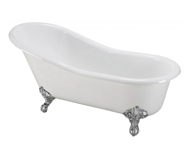 Badkar - Versailles vit gjutjärn med tassar, 137 cm