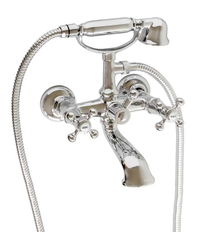 Badkarsblandare med handdusch - Kensington krom