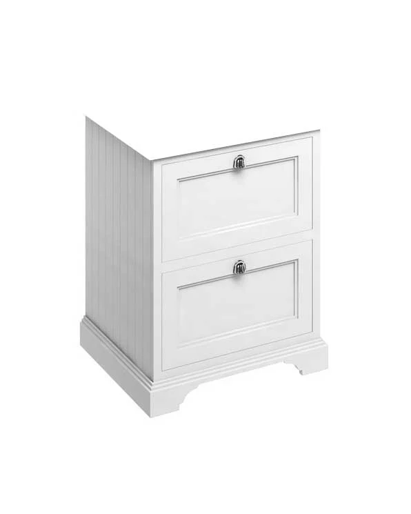 Burlington - Badrumskommod med lÄdor 65 cm, vit (Endast underdel)
