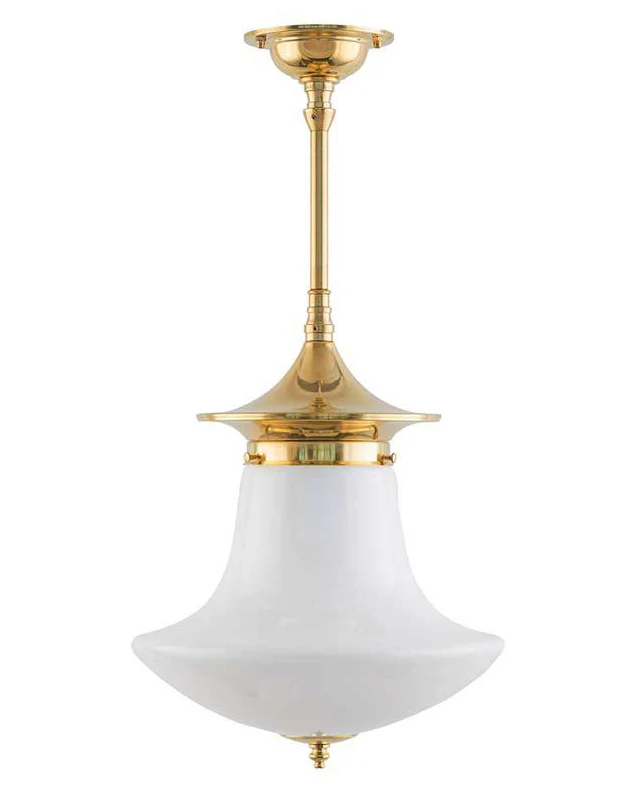 Badrumslampa - Taklampa Dahlbergspendel 100 mÀssing, klottrattskÀrm