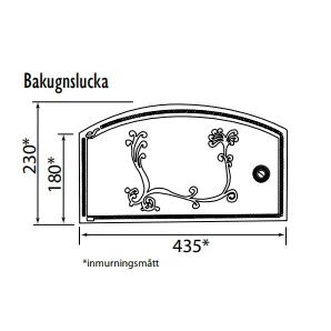 Bakugnslucka - Gjutjärn, för inmurning - Image 6