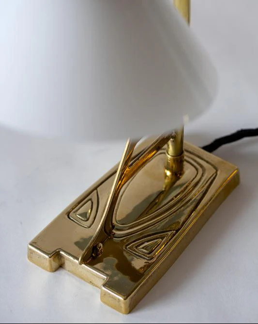 Bordslampa mässing - Modell 1900 med vit skärm - Image 4