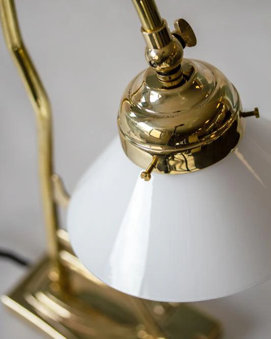 Bordslampa mässing - Modell 1900 med vit skärm - Image 5