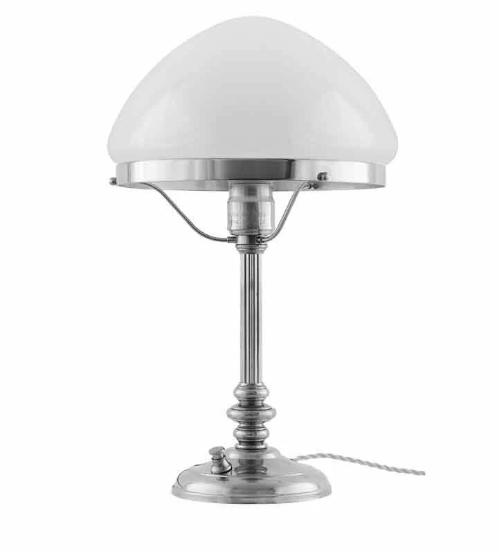 Bordslampa - Karlfeldt nickel, toppig vit