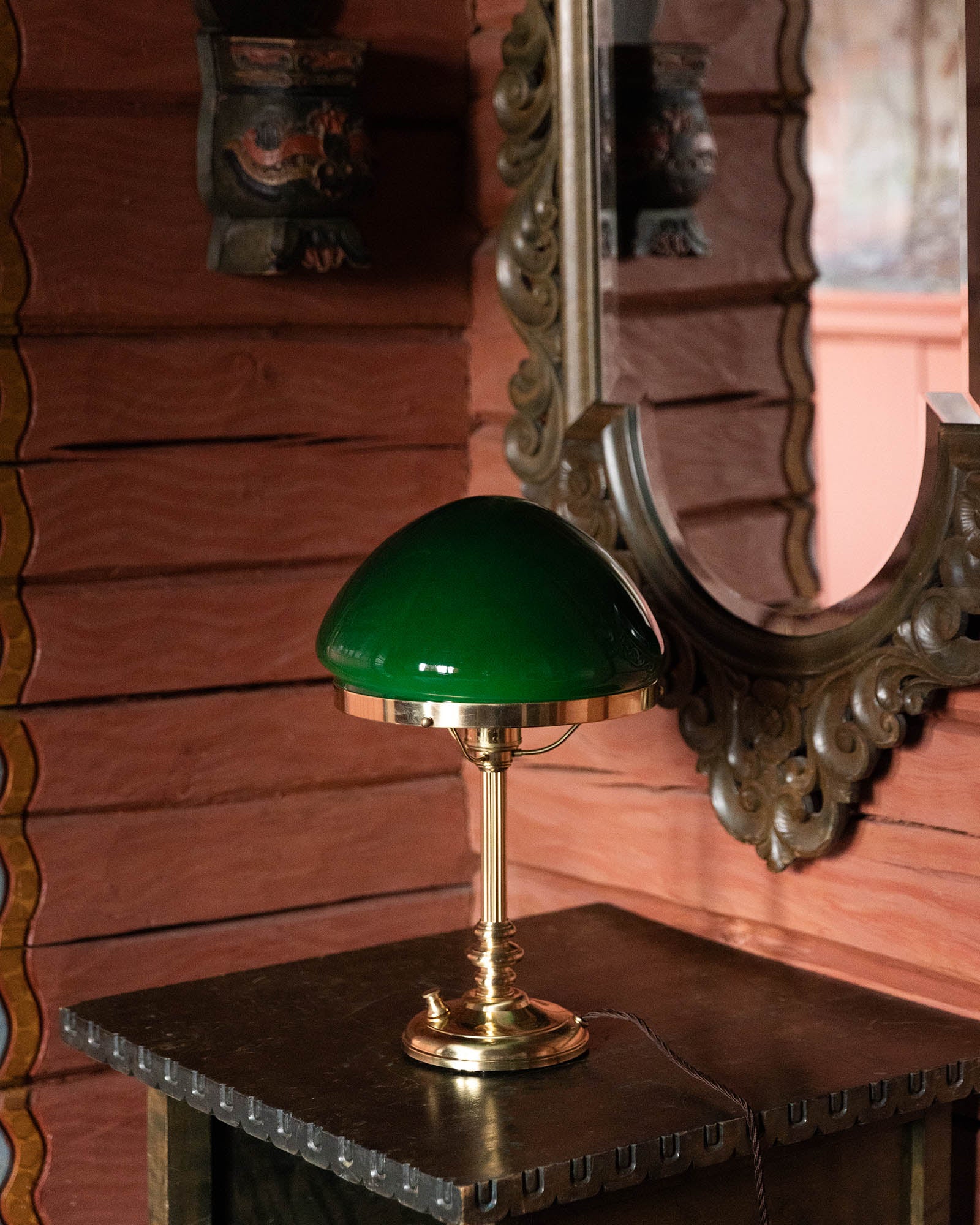 Bordslampa - Karlfeldt mässing, toppig grön - Image 2