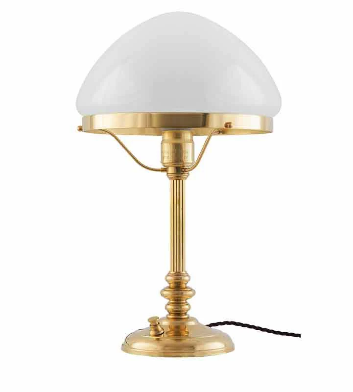 Bordslampa - Karlfeldt mässing, toppig vit