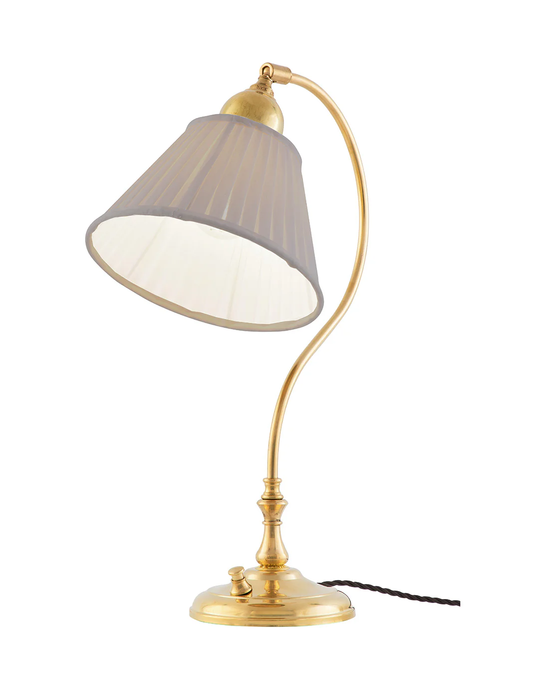 Bordslampa - Lagerlöf mässing, beige tygskärm