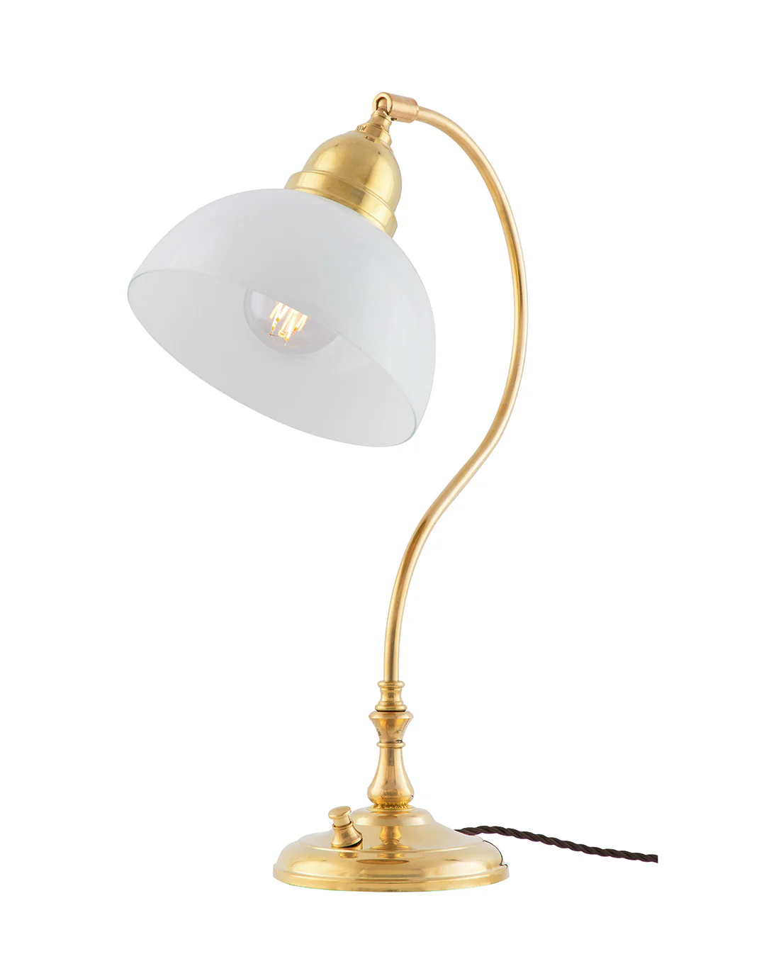 Bordslampa - Lagerlöf mässing, opalvit skärm