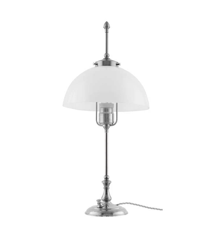 Bordslampa - Swedenborg nickel, vit skärm