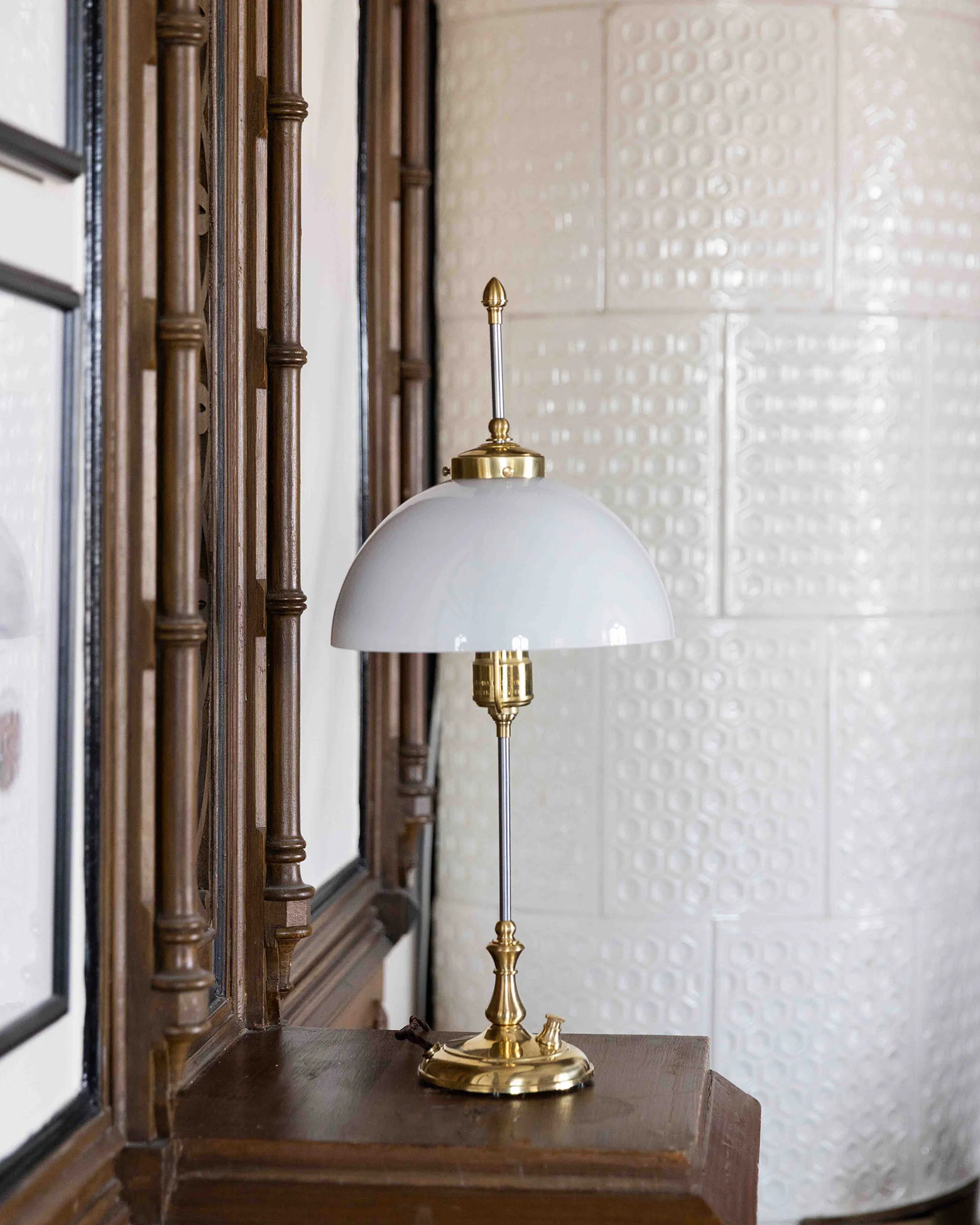 Bordslampa - Swedenborg mässing, vit skärm - Image 2