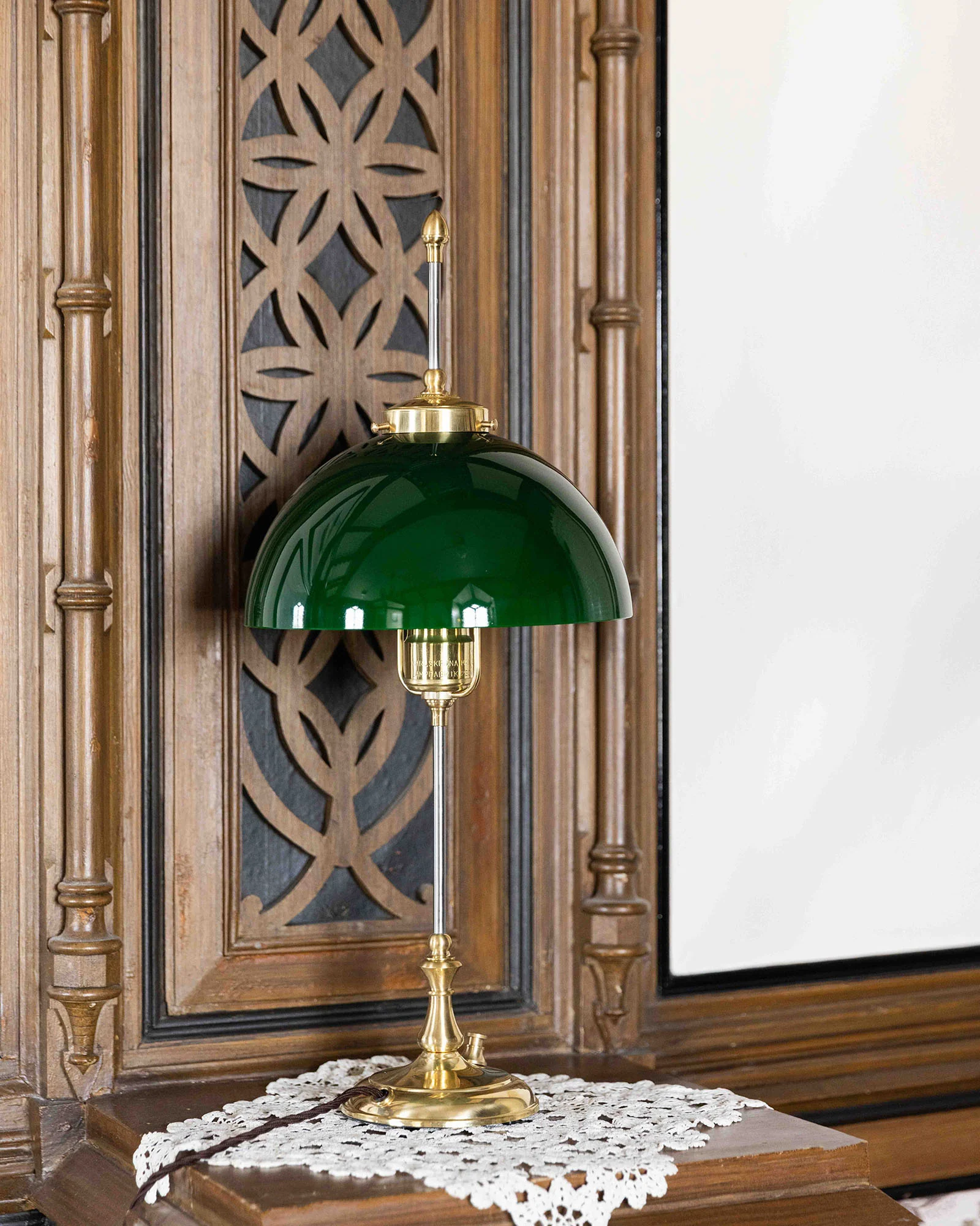 Bordslampa - Swedenborg mässing, grön skärm - Image 2