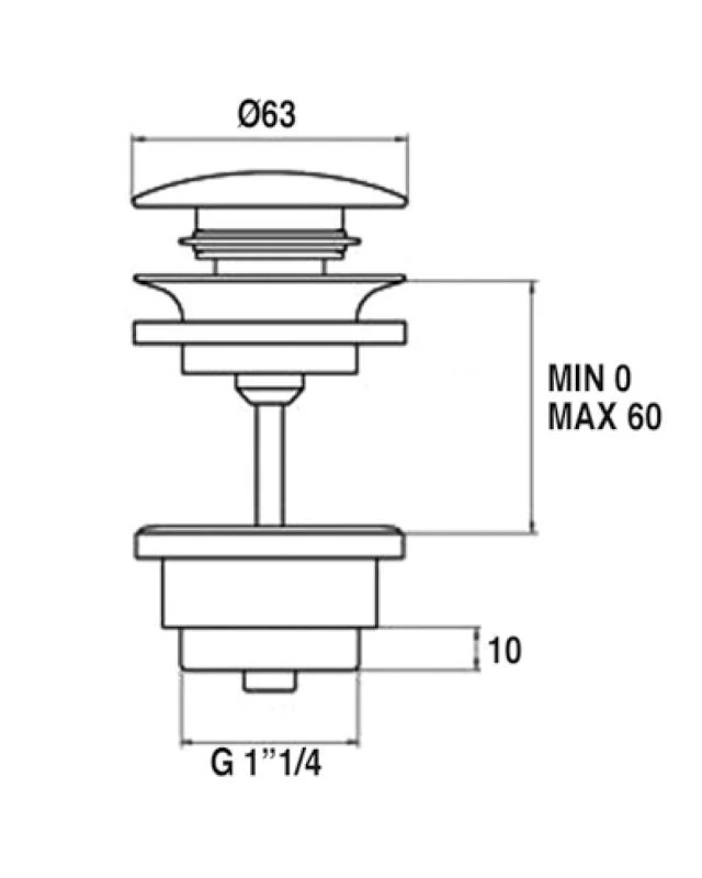 Bottenventil - Popup-funktion brons - Image 3