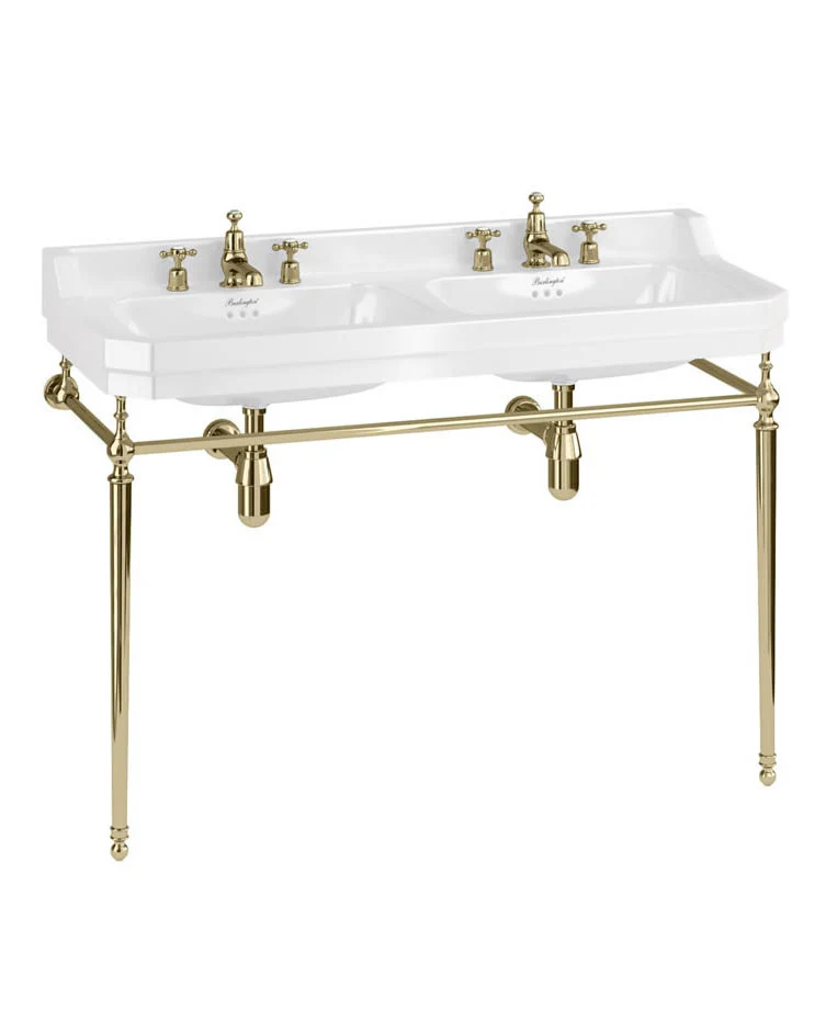 Burlington Edwardian - DubbeltvÀttstÀll 120 cm pÄ guldstÀllning