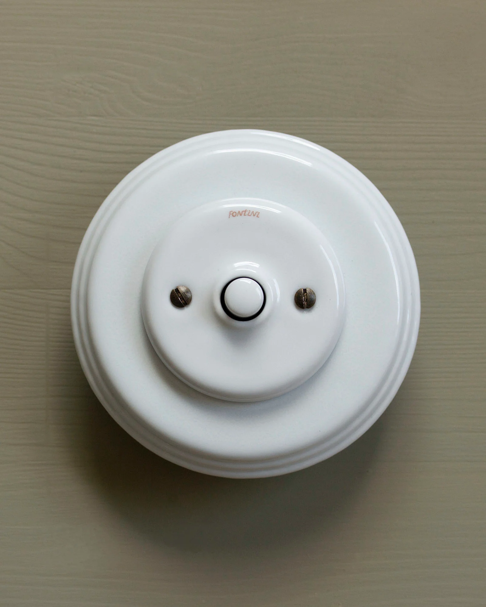 Dimmer - Enkel tryckknapp vitt porslin - Image 3