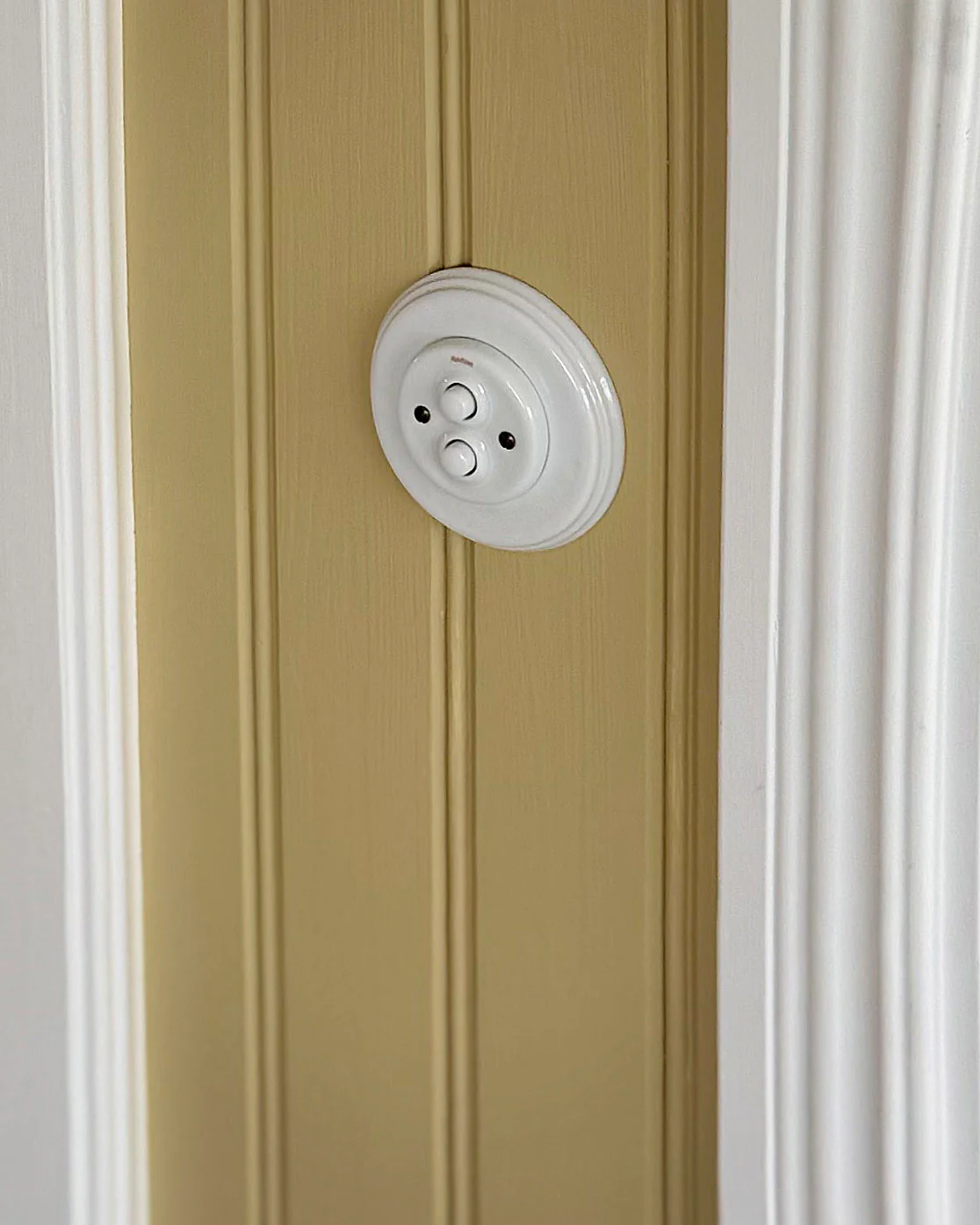 Dimmer - Dubbel tryckknapp vitt porslin - Image 2