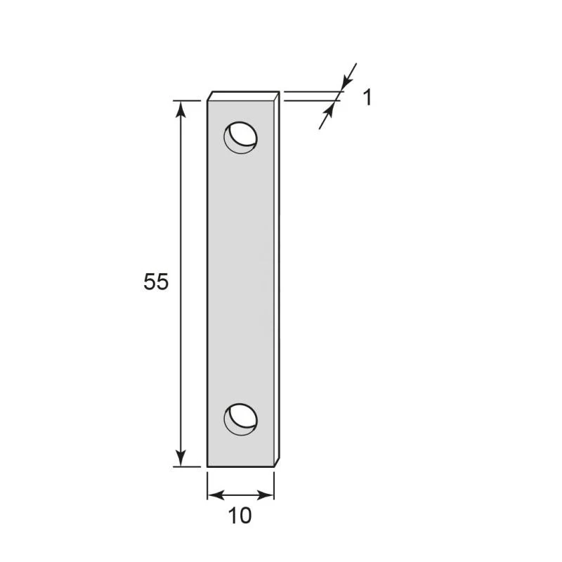 Distansplatta till hake - 1 mm, nickel - Image 2
