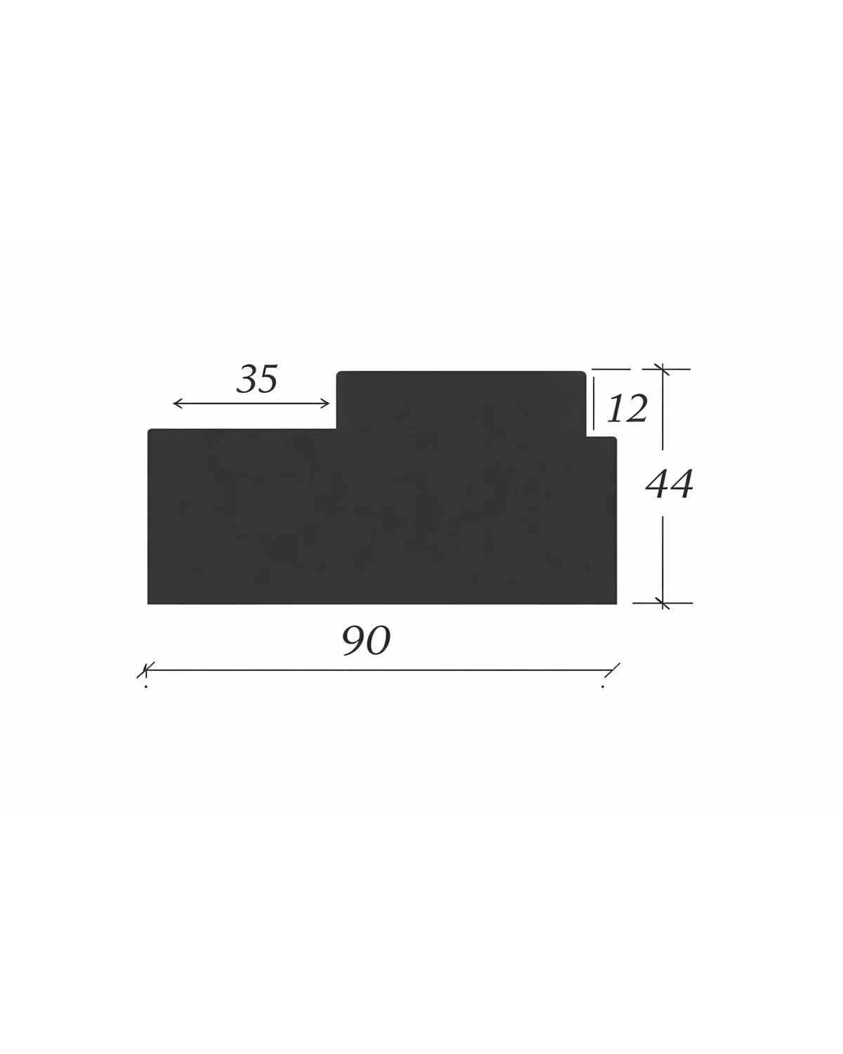 Dörrkarm Sekelskifte - Tunn dörr 44x90 mm (hel längd om 5,1 m) - Image 2