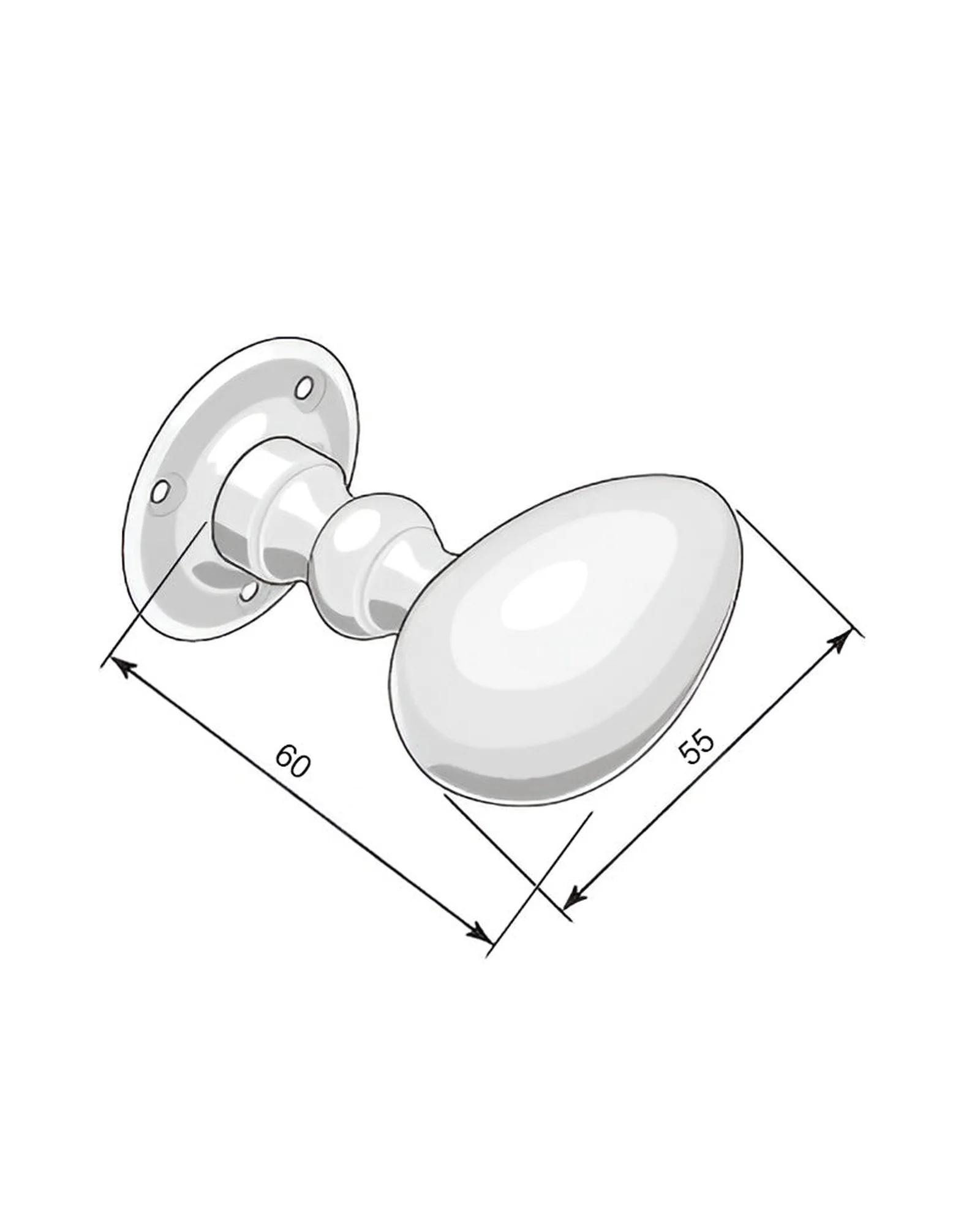 Dörrhandtag - Ăggvred nickel - Image 2