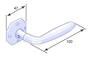 Dörrhandtag - LÄsbolaget 659 nickel - Image 3