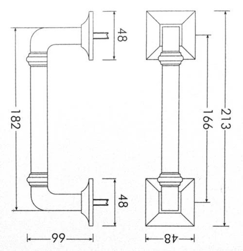 Draghandtag - Art deco mässing - Image 2
