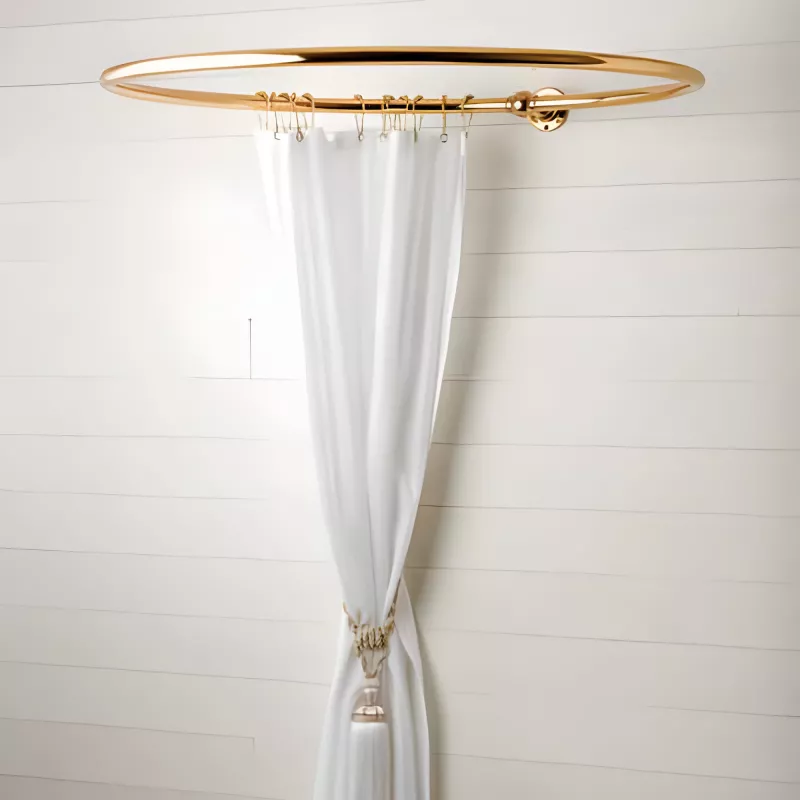 Duschdraperihållare - Rund 70 cm mässing - Image 2