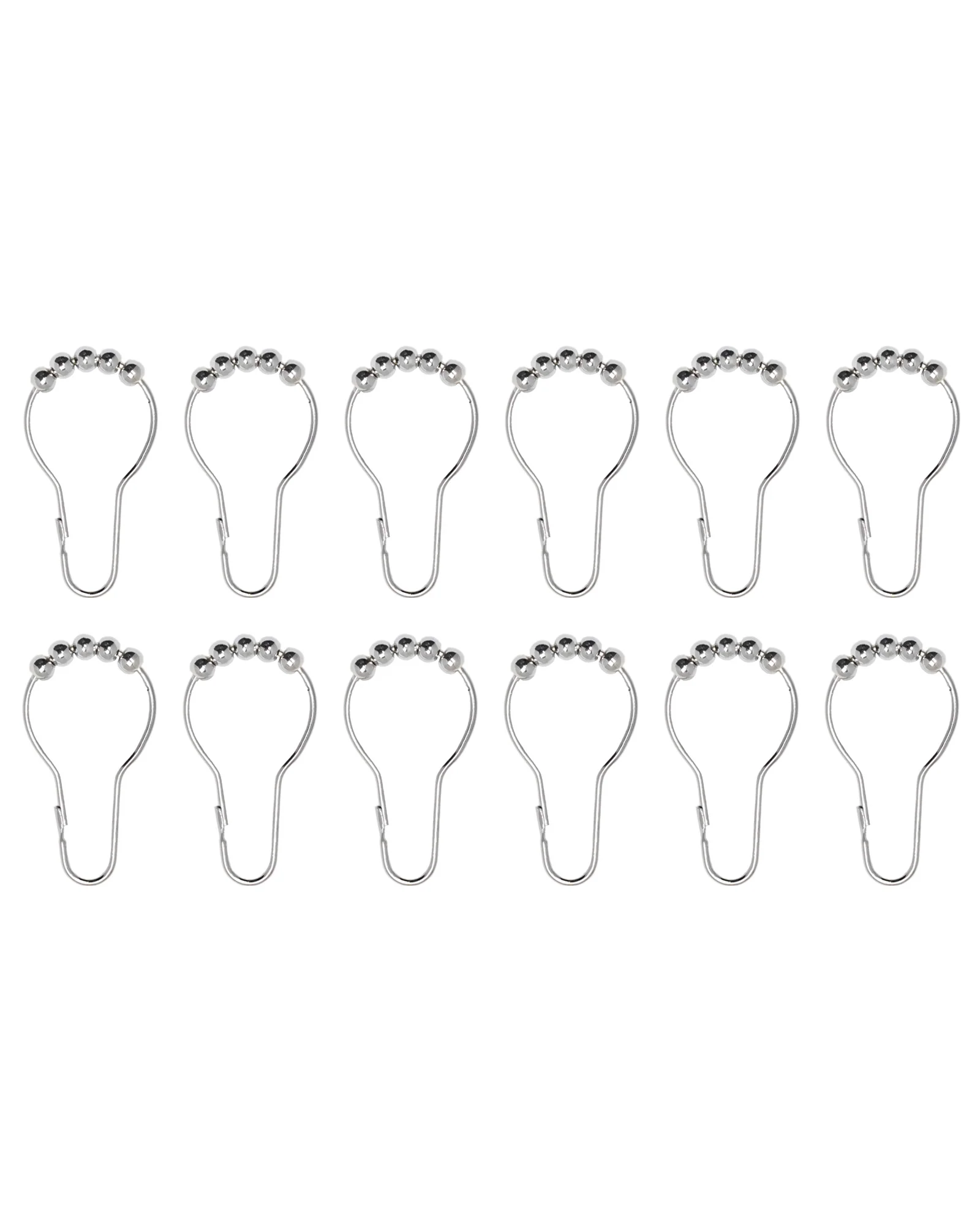 Duschdraperiringar - Krom 12-pack