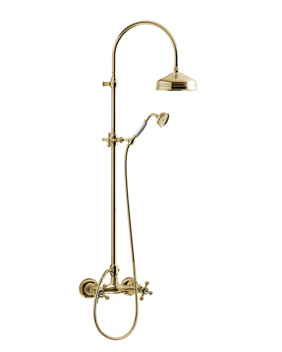 Duschset - Kensington retro gammaldags blandare, mÀssing