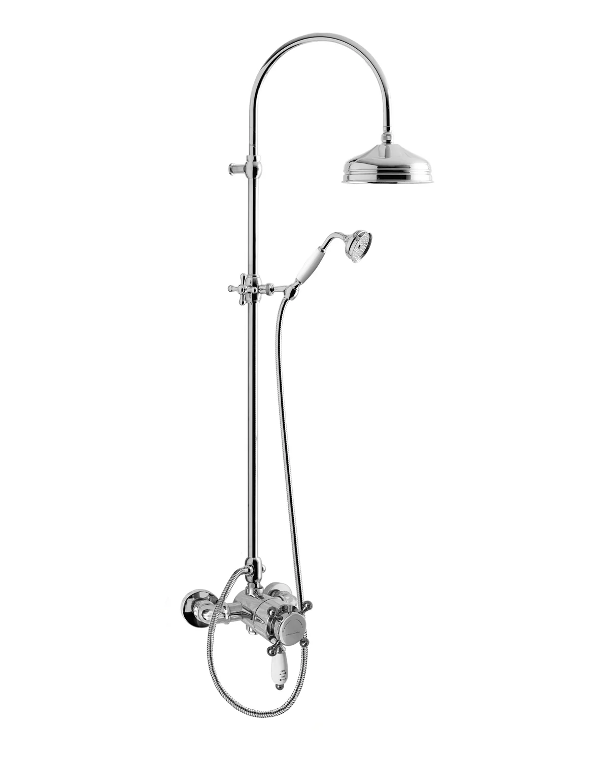Duschset - Kensington retro med termostatblandare, krom