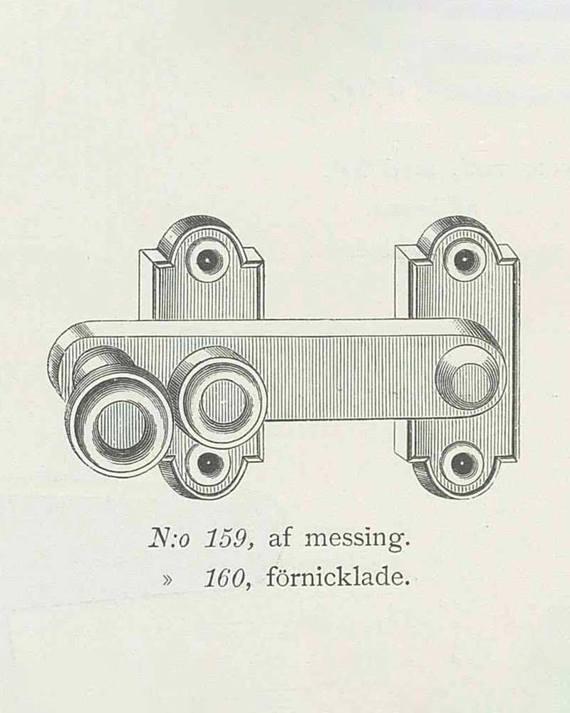Fönsterklinka/ Skåpvred - Næsman N:o 159 mässing - Image 4