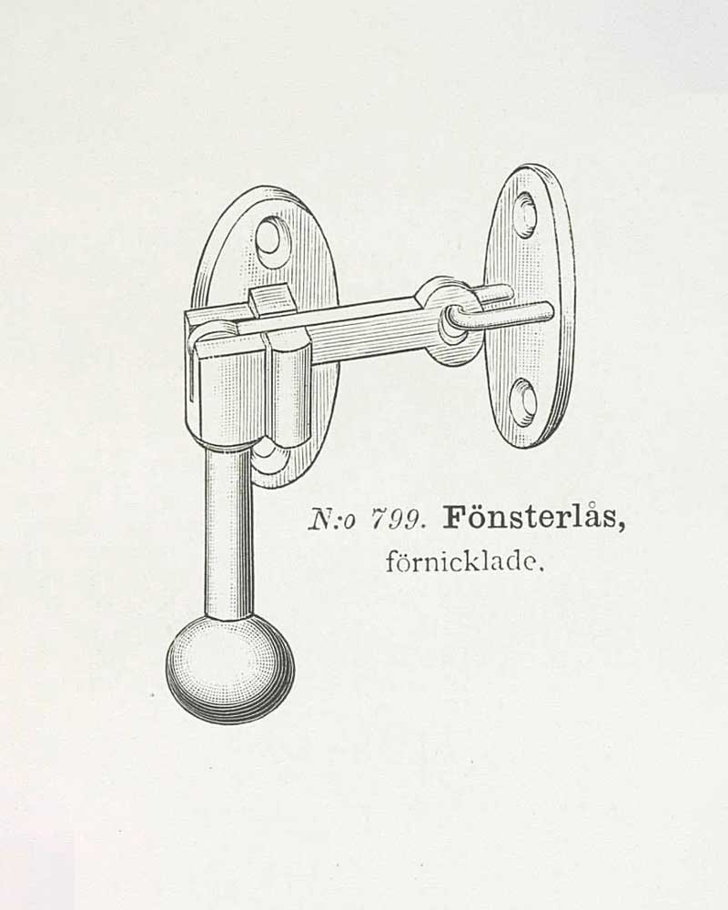 FönsterlÄs - NÊsman N:o 799 mÀssing - Image 3