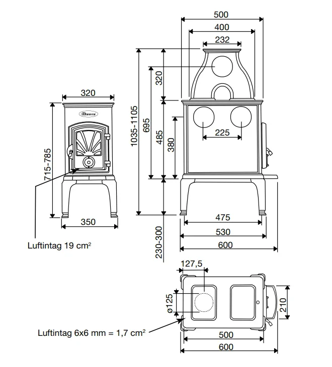 Gjutjärnskamin - Kamin Dovre 40 CBS-2 - Image 4