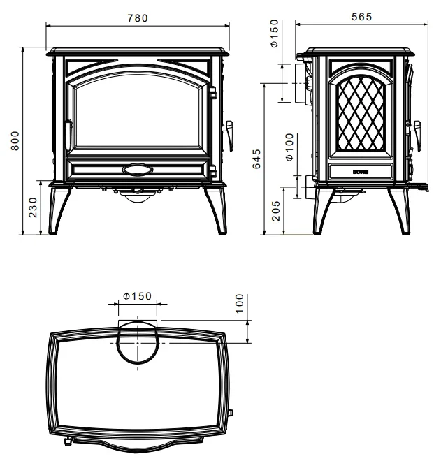 Gjutjärnskamin - Kamin Dovre 760 WD - Image 3