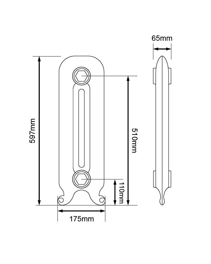Gjutjärnsradiator - Chester 60 cm - Image 6