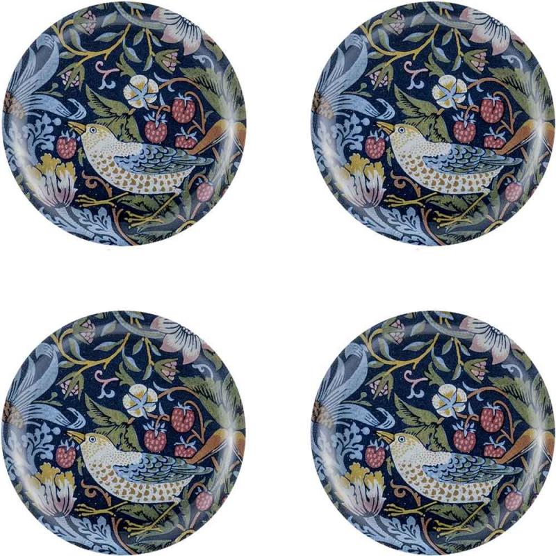 GlasunderlÀgg 4-pack - William Morris, Strawberry Thief
