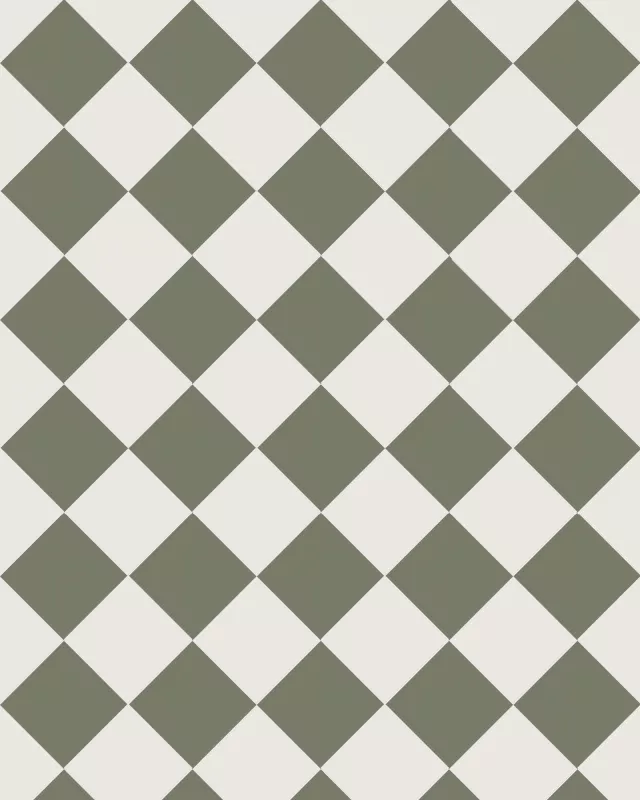 Klinker - Schackrutigt 10 x 10 cm vit/grön - Australian green