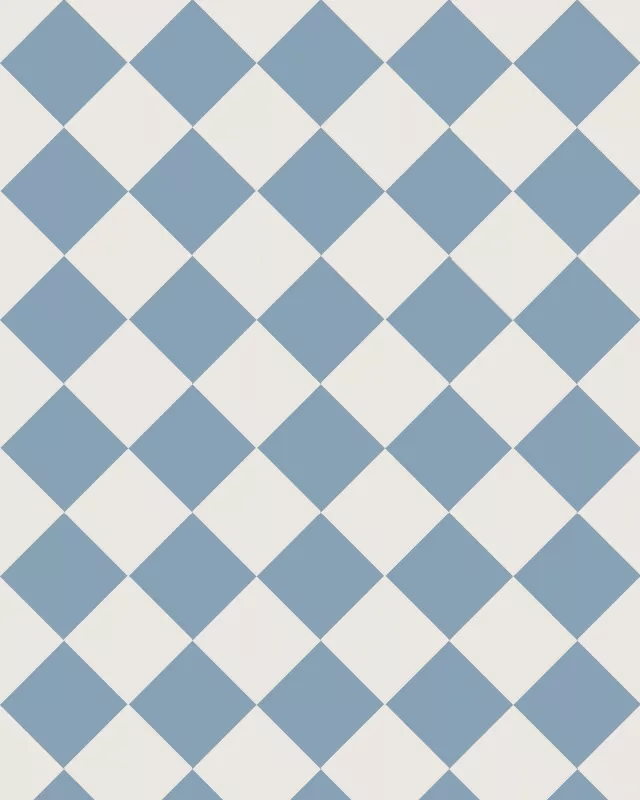 Klinker - Schackrutigt 10 x 10 cm ljusblÄ/vit
