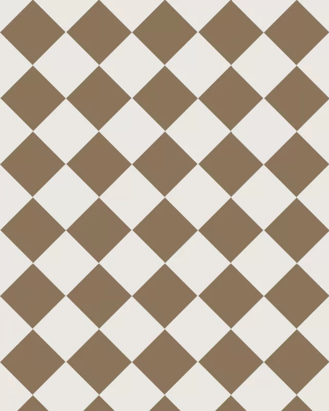 Klinker - Schackrutigt 10 x 10 cm kaffebrun/vit