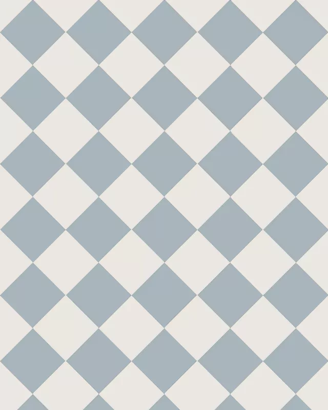 Klinker - Schackrutigt 10 x 10 cm gråblå/vit