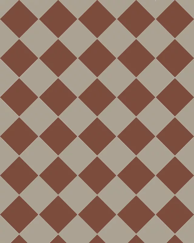 Klinker - Schackrutigt 10 x 10 cm ljusgrå/röd