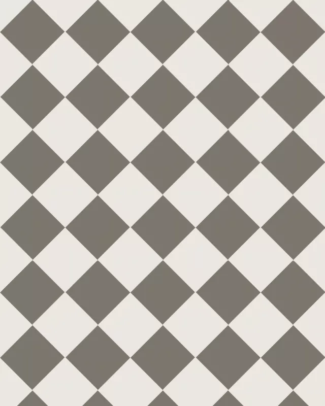 Klinker - Schackrutigt 10 x 10 cm mörkgrå/vit