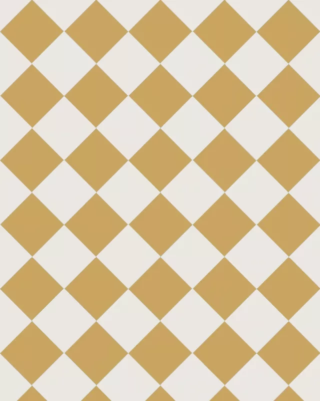Klinker - Schackrutigt 10 x 10 cm ockragul/vit