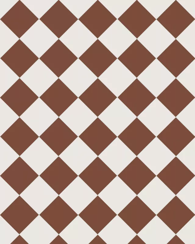 Klinker - Schackrutigt 10 x 10 cm röd/vit