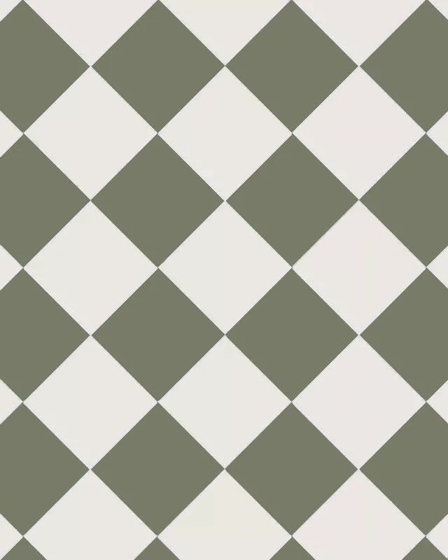 Klinker - Schackrutigt 15 x 15 cm vit/grön - Australian green
